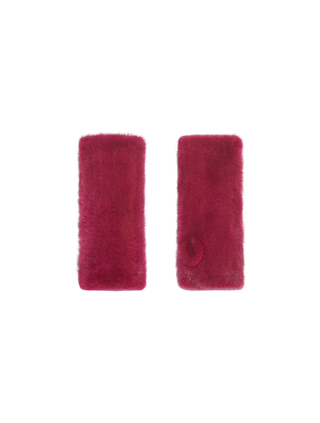 The Short Mink Knitted Fingerless Fur Gloves - Image 7