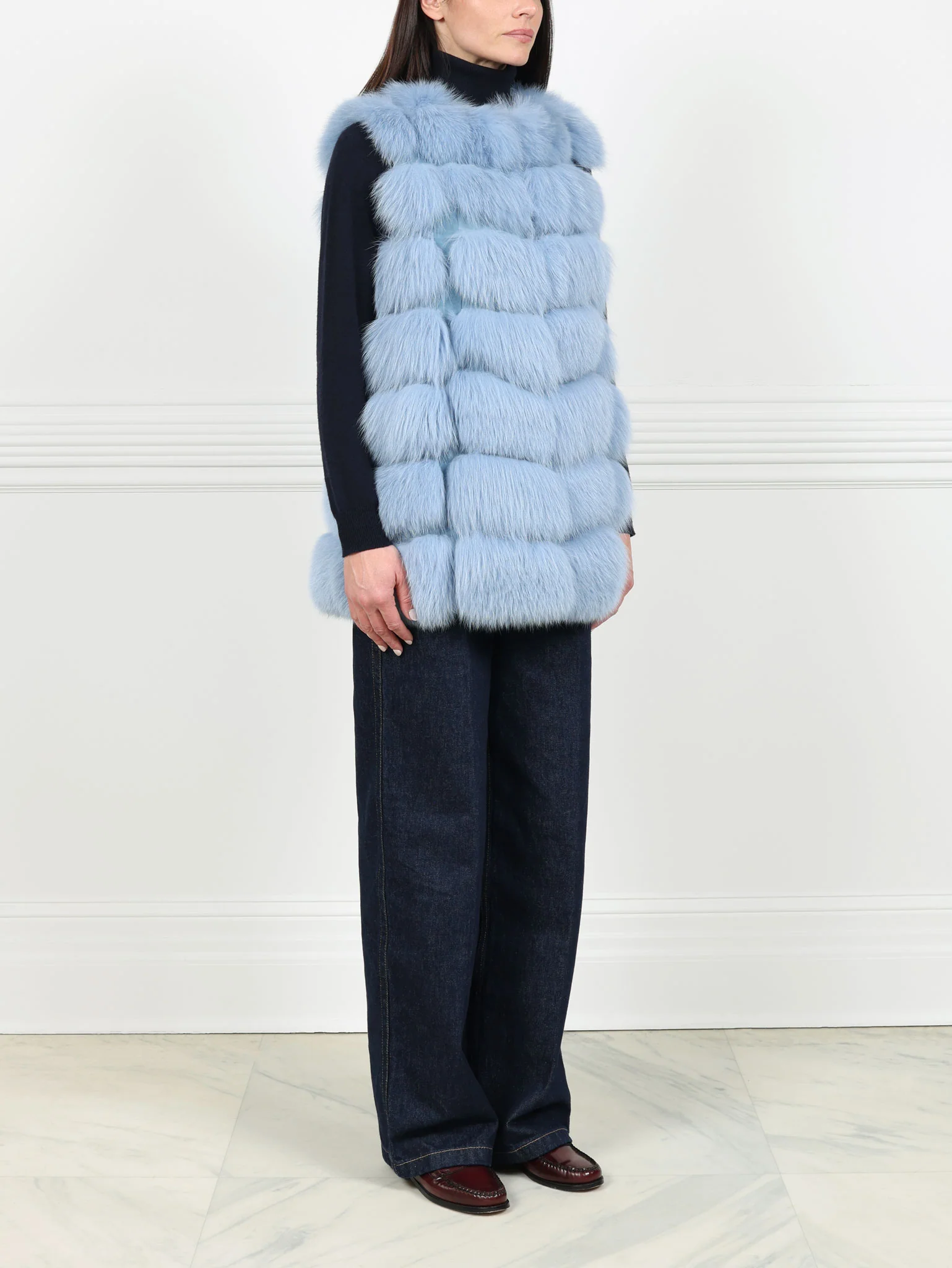 The Lynne Fox Fur and Suede Vest - Image 6