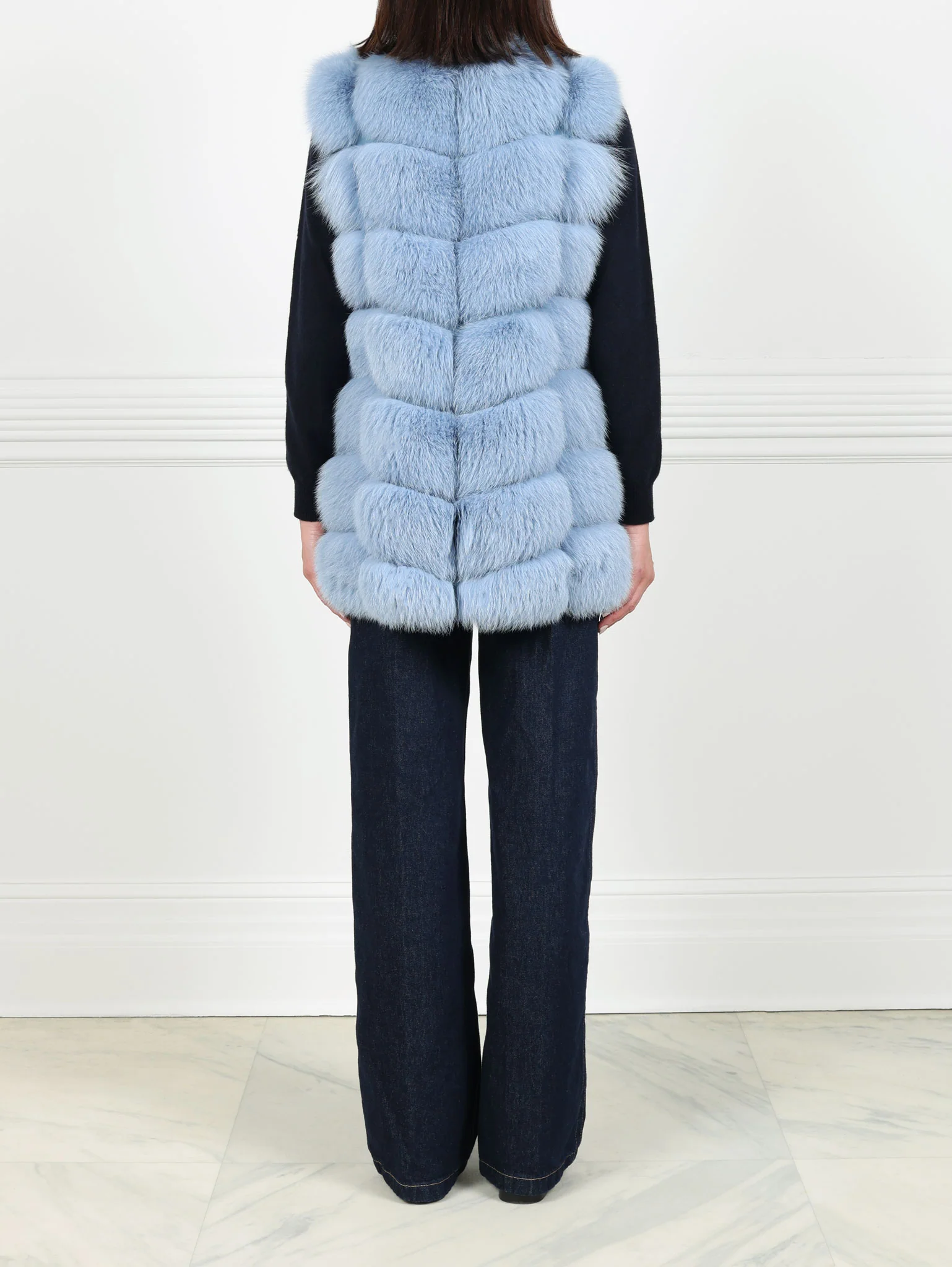The Lynne Fox Fur and Suede Vest - Image 5