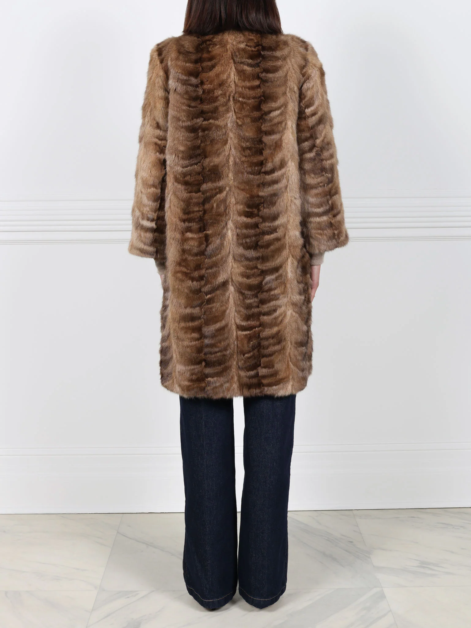Upcycled Golden Sable Fur Coat - Image 5