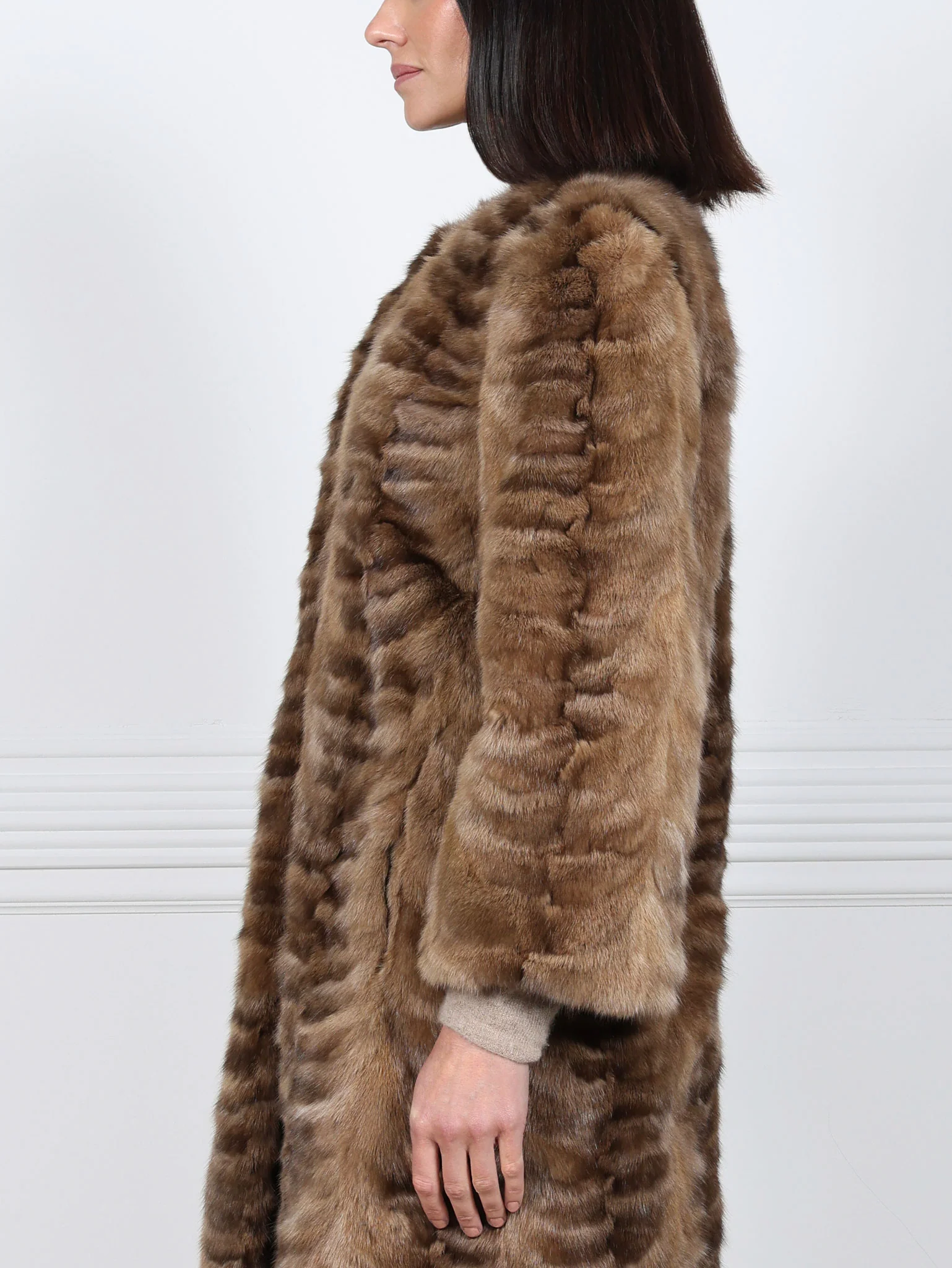 Upcycled Golden Sable Fur Coat - Image 6