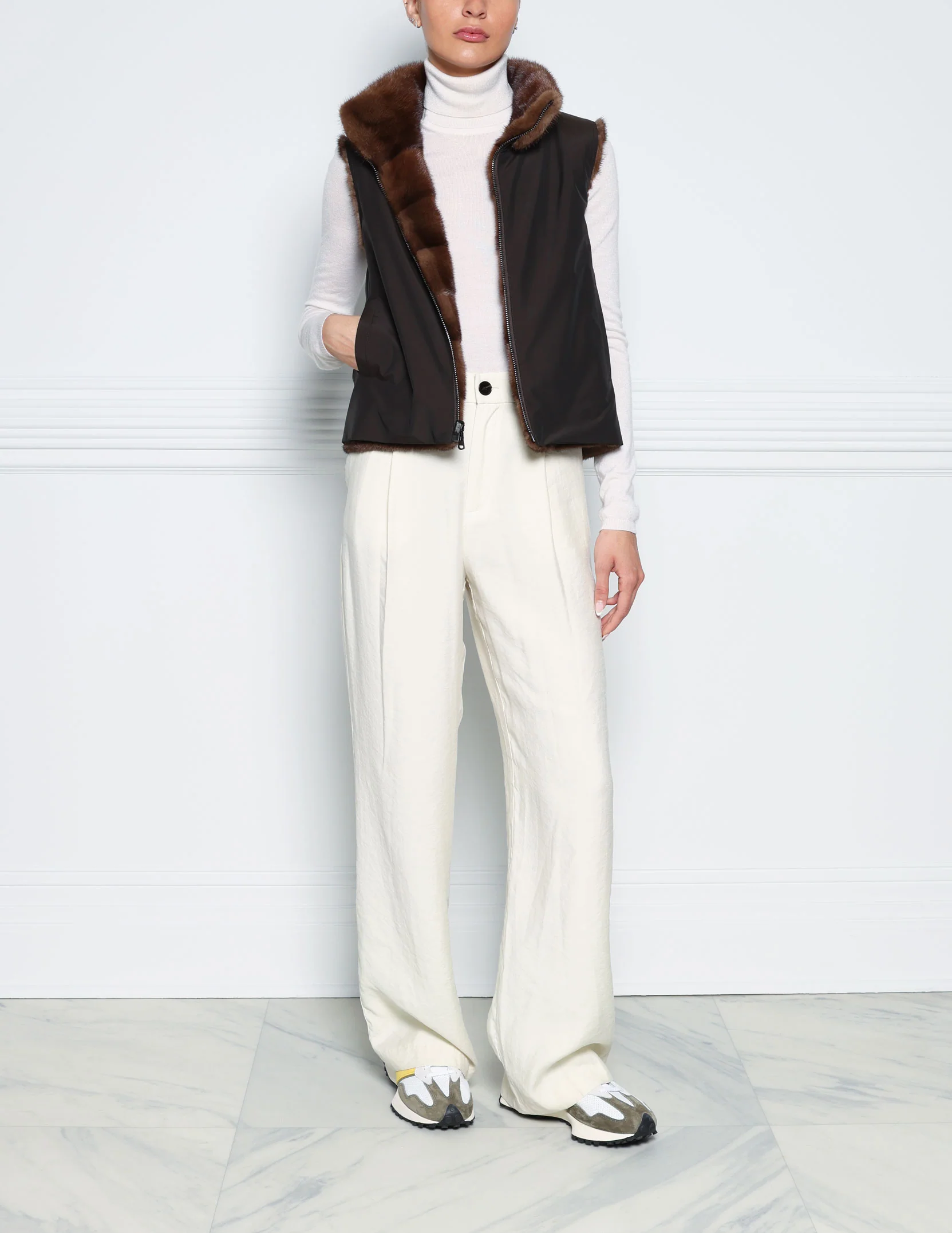 The Nina Storm Mink Fur Vest - Image 14