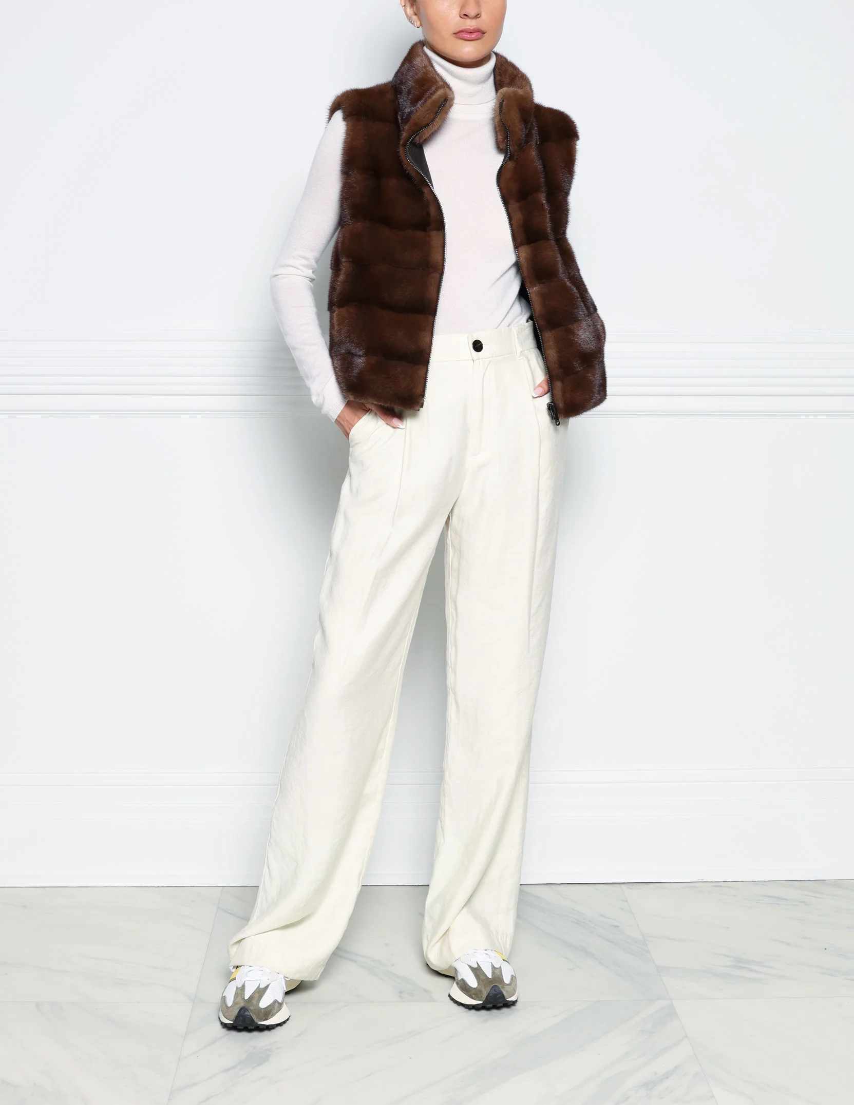 The Nina Storm Mink Fur Vest - Image 12