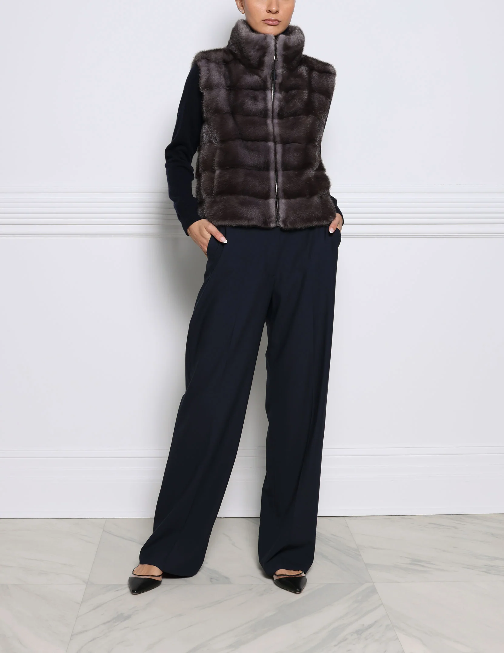 The Nina Storm Mink Fur Vest - Image 15