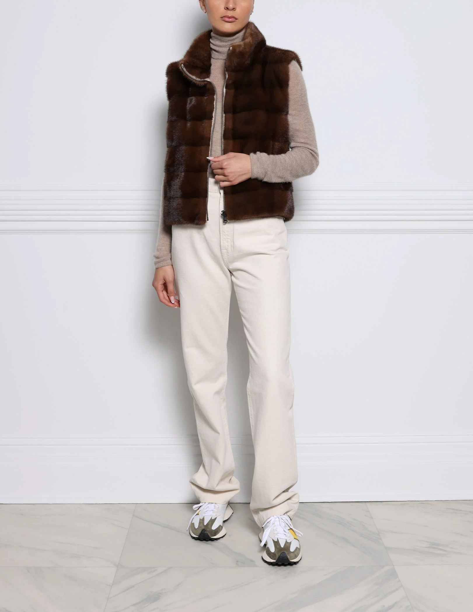 The Nina Storm Mink Fur Vest - Image 6