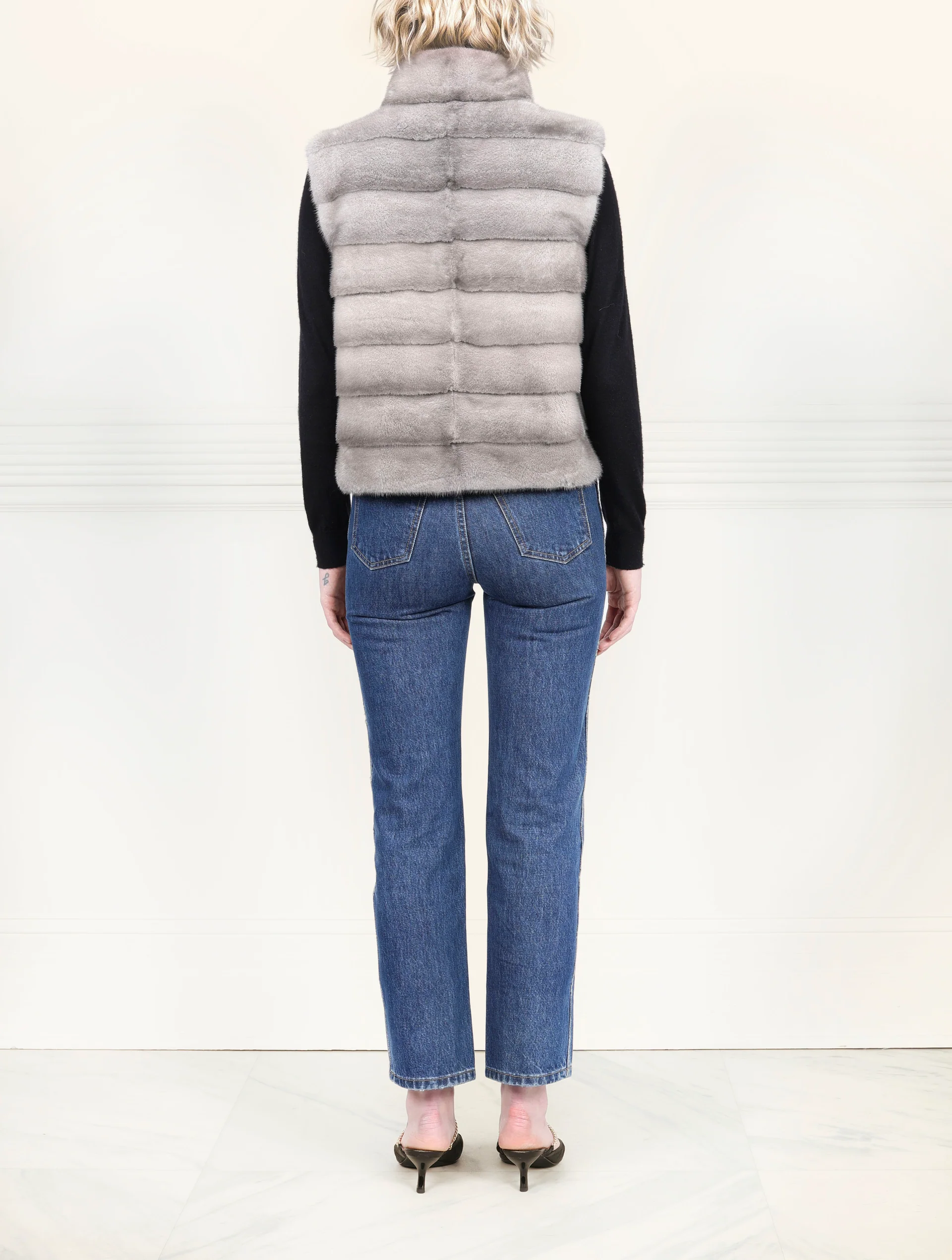 The Nina Storm Mink Fur Vest - Image 3