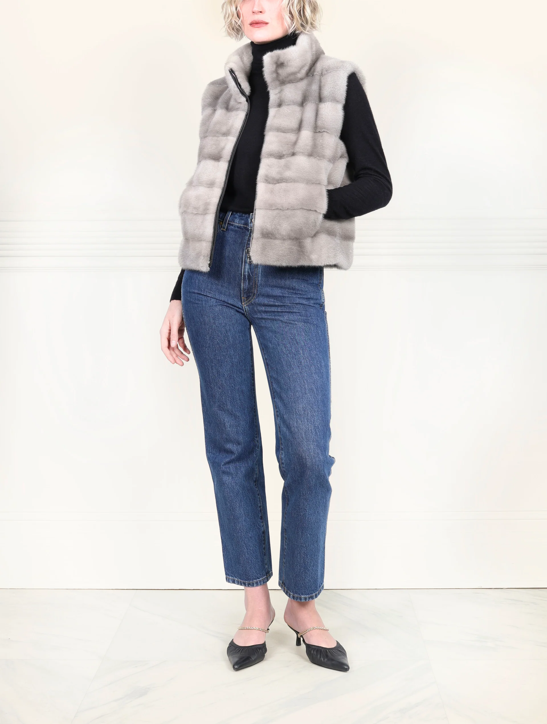 The Nina Storm Mink Fur Vest