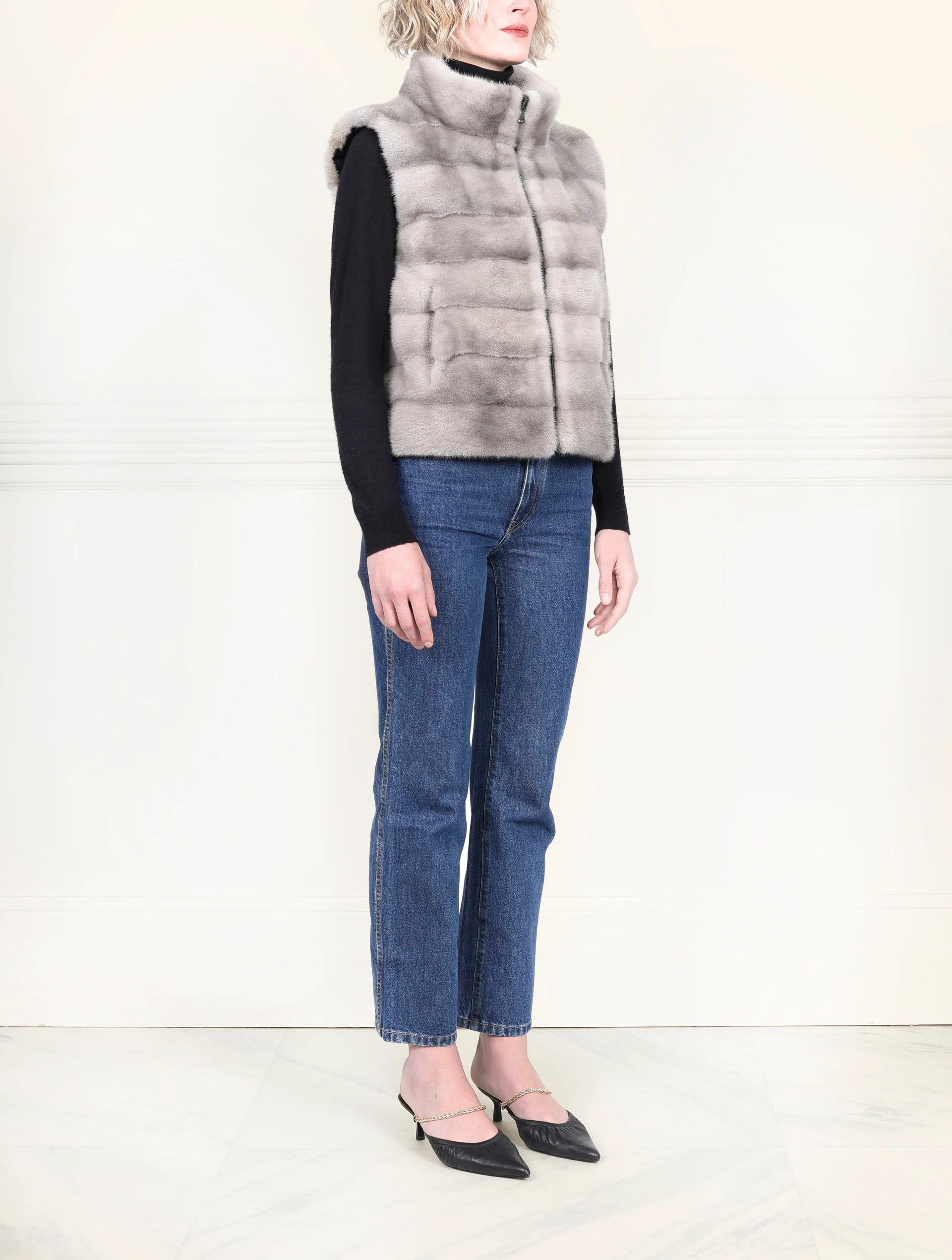 The Nina Storm Mink Fur Vest - Image 4