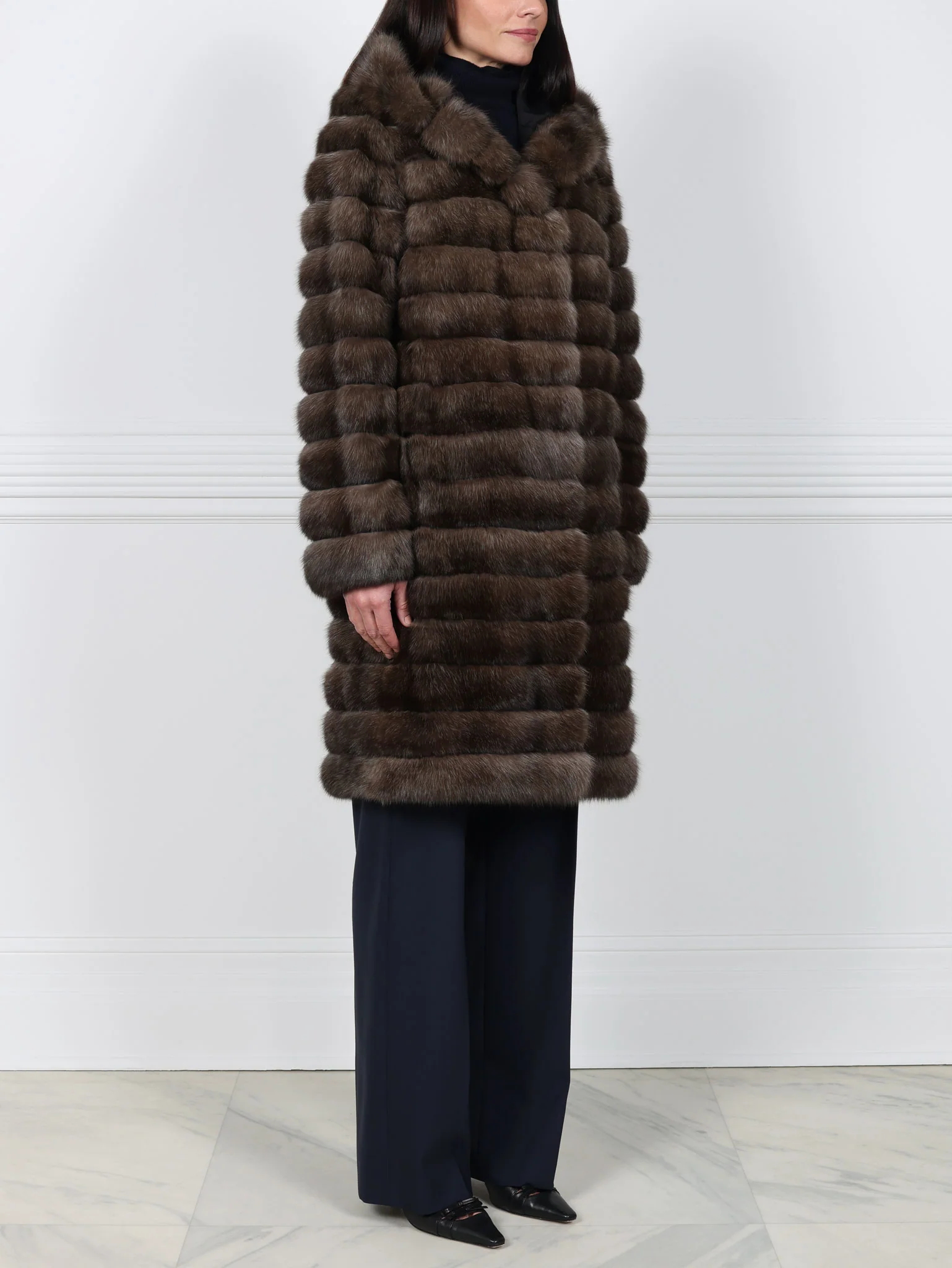 The Mia Sable Fur Storm Coat