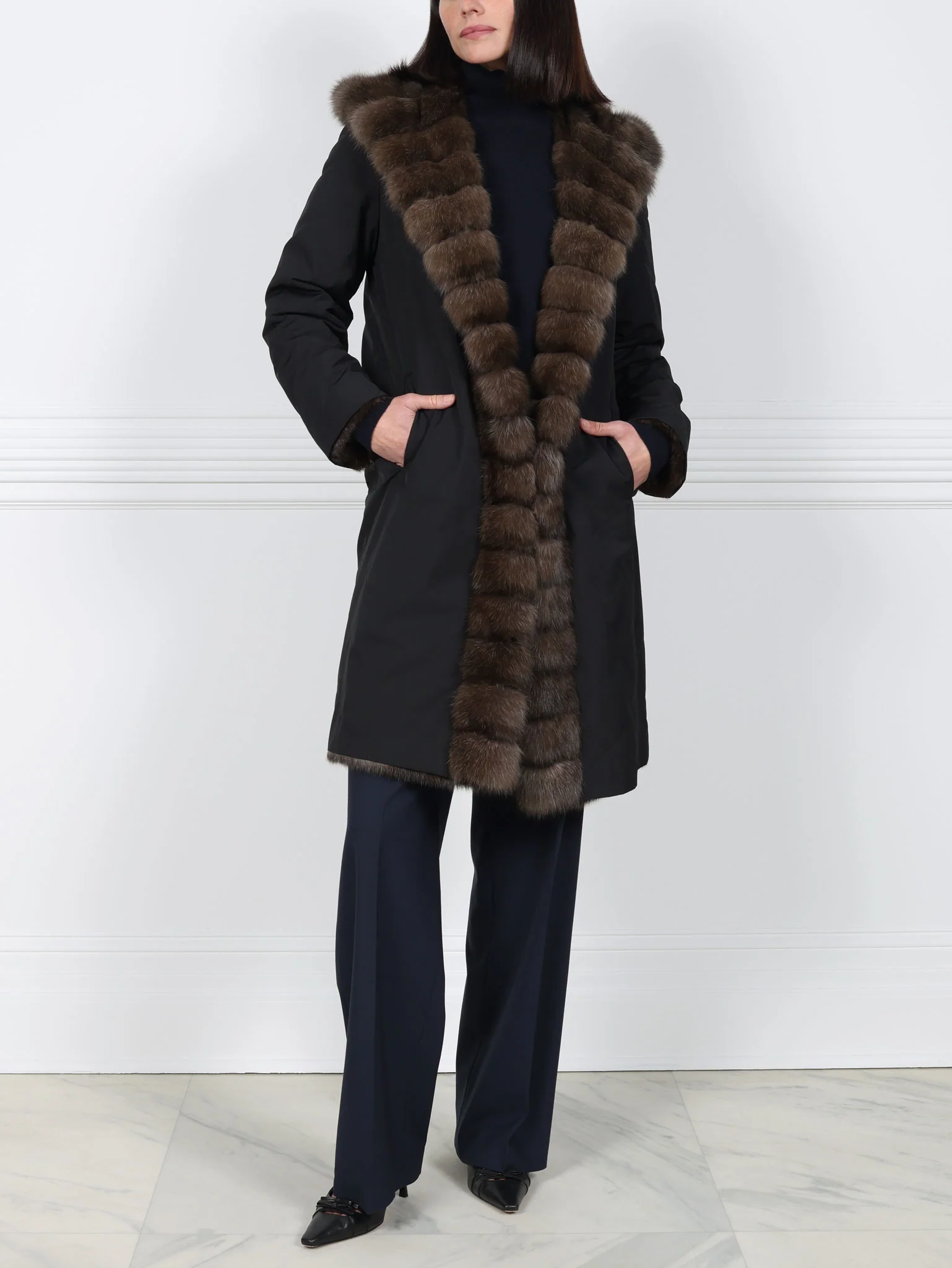 The Mia Sable Fur Storm Coat - Image 4