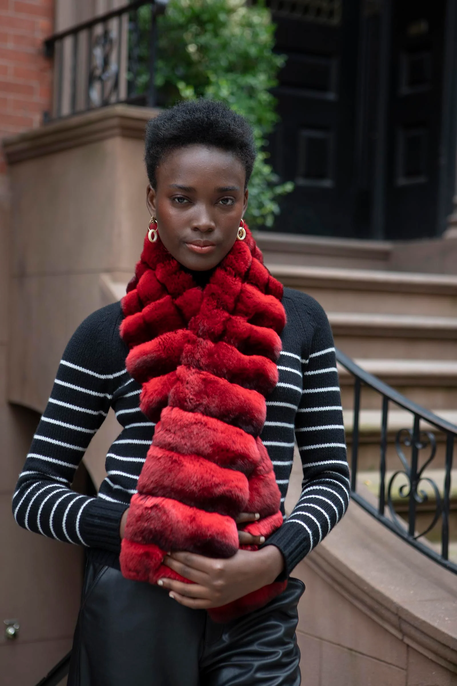 Cross Cut Chinchilla Scarf - Image 9