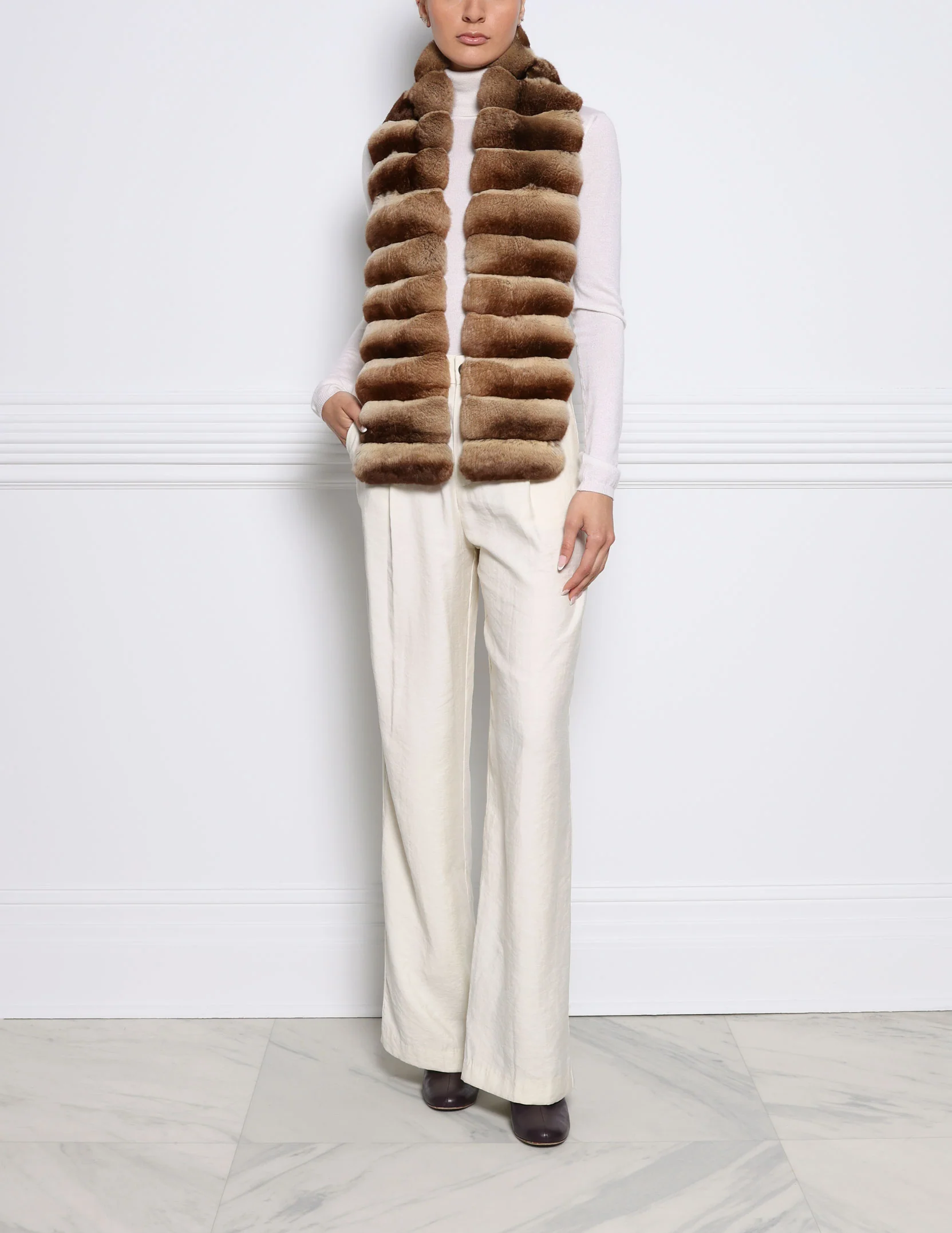 Cross Cut Chinchilla Scarf - Image 6